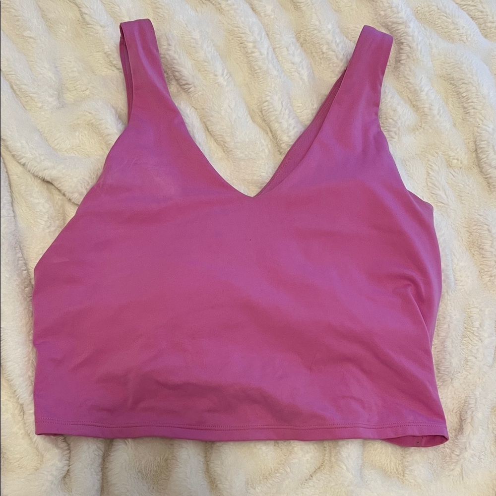 All in Motion Vibrant Pink V-Neck Top